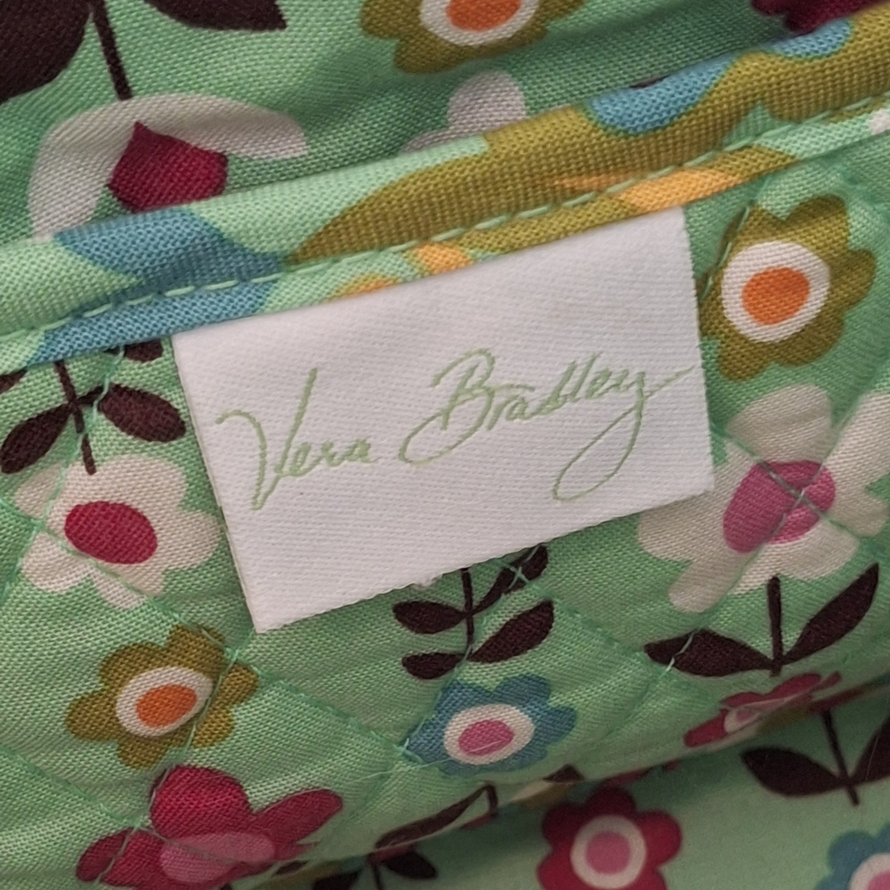 Vera Bradley Purse Tutti Frutti Paisley Bucket Pocketbook Shoulder Bag Green
